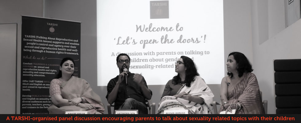 A TARSHI organized panel discussion encouraging parents to talk about sexuality related topics with their children