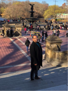 Debanuj DasGupta at the Bethesda Fountain in Central Park, Manhattan