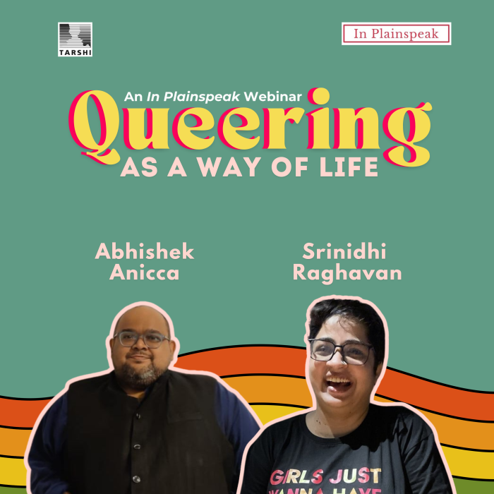 A poster of the webinar with photos of Abhishek Anicca and Srinidhi Raghavan